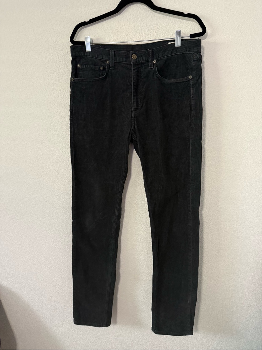 rag & bone Men’s Black Corduroy Pants